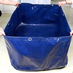 Image of Metal Frame collapsible and movable plastic pvc fish tank farming pond for fish breeding made in China