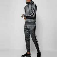 

Clothing Manufacturers Custom Zipped Mens Striped Slim Fit Polyester Spandex Sports Tracksuit