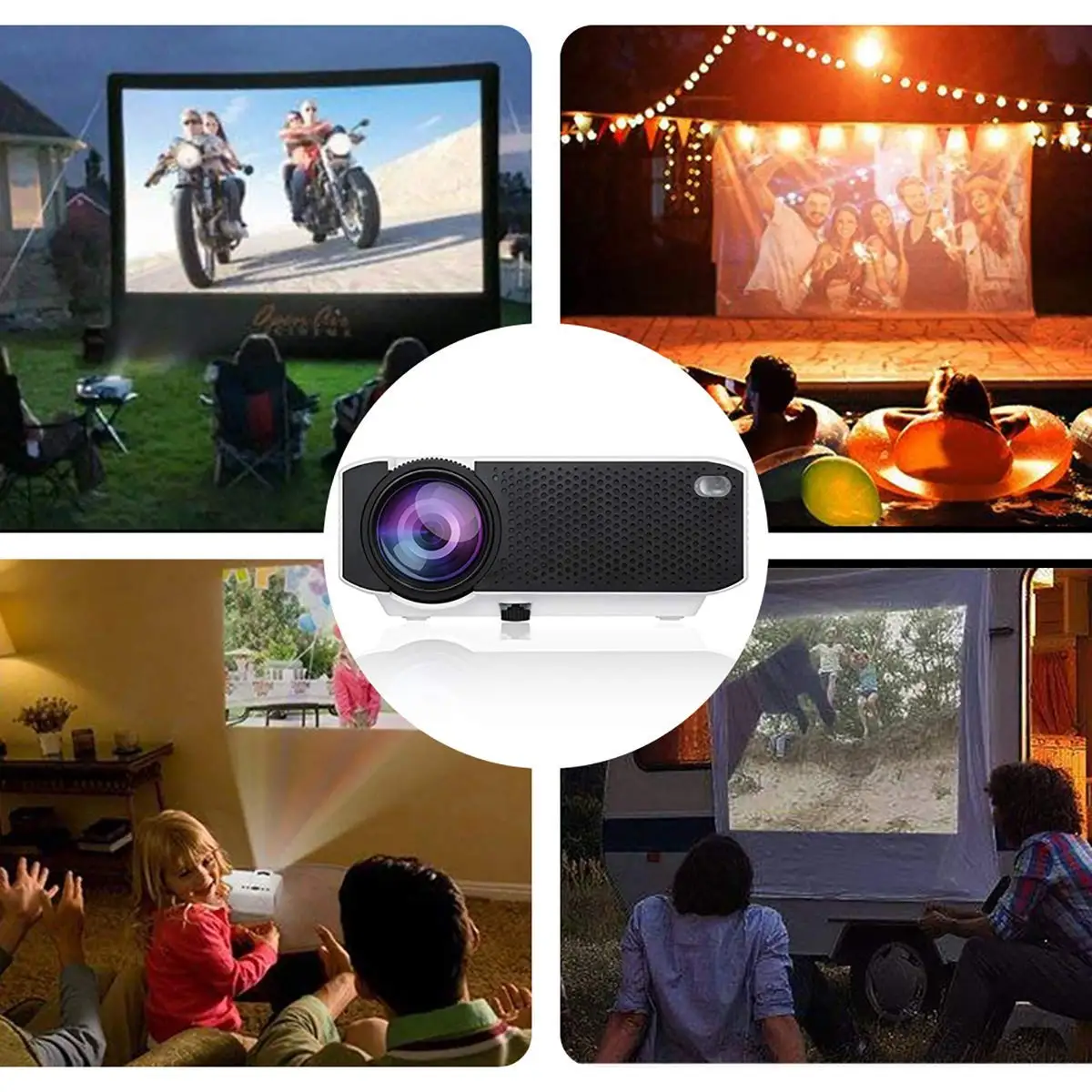 
2020 Lowest Wifi Projector 1080P Smartphone Wireless and Wired Beamer HD Proyector Cheapest LCD LED mini Projector 