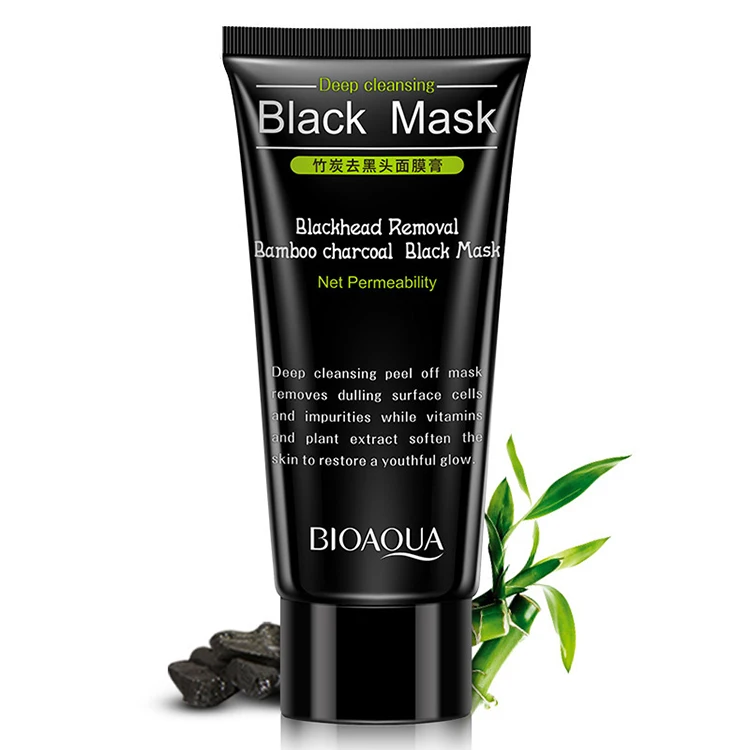 

BIOAQUA bamboo Private label charcoal blackhead remover peel off deep cleansing black facial mask