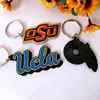 Made in china custom leather keychain brand name make plastic keychain