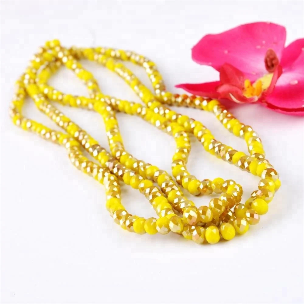 

Yiwu Wholesale Factory Glass Beads for Jewelry Making Rondelle Beads, More than 100 colors
