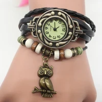 

Fashionable vintage ladies watch owl pendant bracelet watch wholesale spot