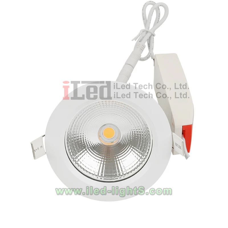 Best Selling Round IP65 12W Recessed COB LED Downlight for Bathroom Lighting with SAA CE TUV UL