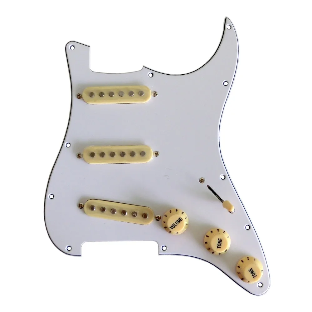 

Electric Guitar Prewired Pickguard Alnico 5 Pickups Preloeaded Pickguard for sale