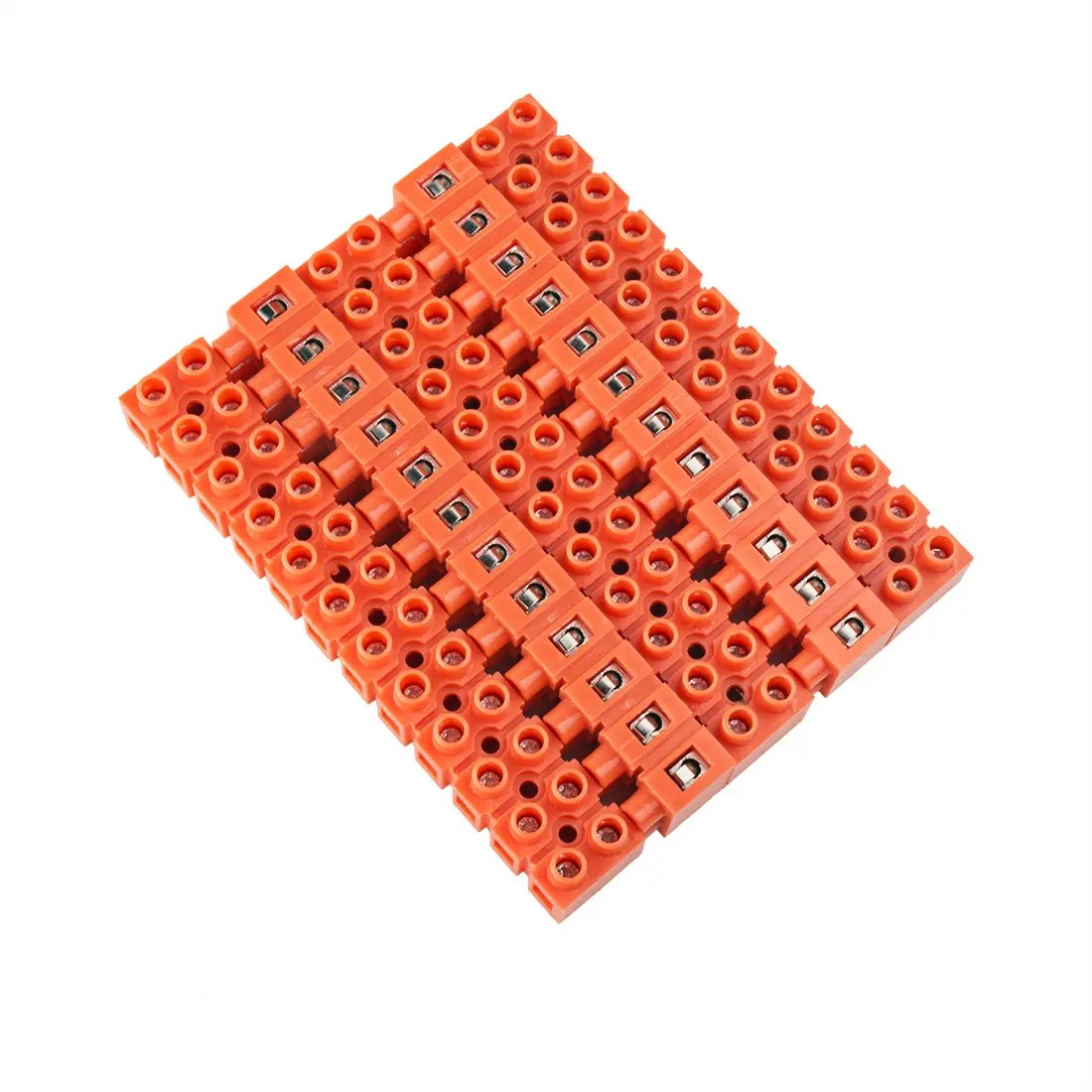 uxcell 5pcs 600V 36A Dual Row 12 Positions Screw Terminal Electric Barrier Strip Block