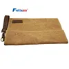 High Quality Durable Simple Design Kraft Color Canvas Custom Advertisement Bag Documents Laptop Bag with Hand Strap