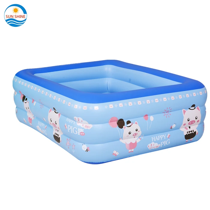 

Customized large family swimming pool adult plastic containercontainer blue outdoor swimming pool toys kids pool inflatable gam, As shown,or customized