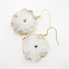 ER16252 White Quartz Solar Stalactite Pendant Earrings Gold Plated Earrings