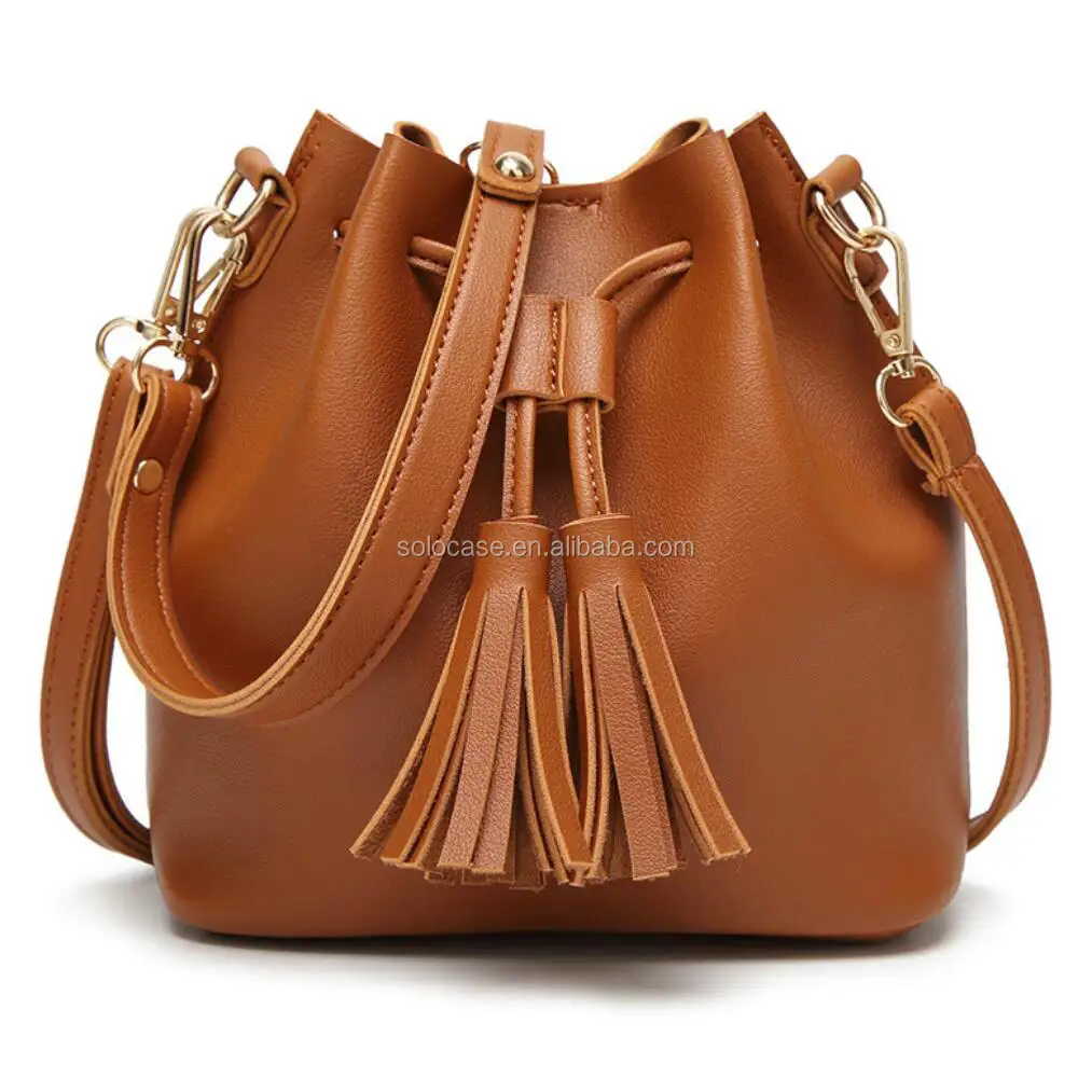 Drawstring Crossbody Bucket Bag