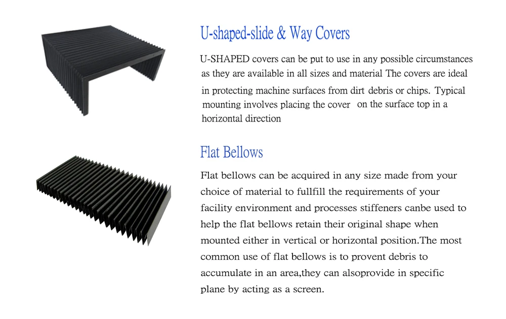 CNC mahicne linear way guard shield lathe accordion bellow covers 