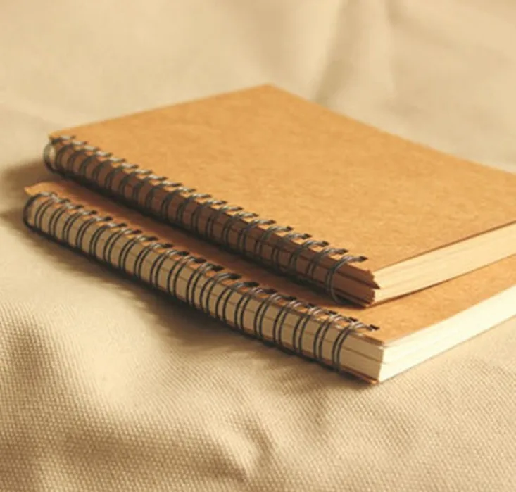 Custom Paper Note Book Kraft Paper Notebook Spiral Notebook With Kraft