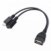 Usb a socket to micro usb male female OTG adapter y splitter cable