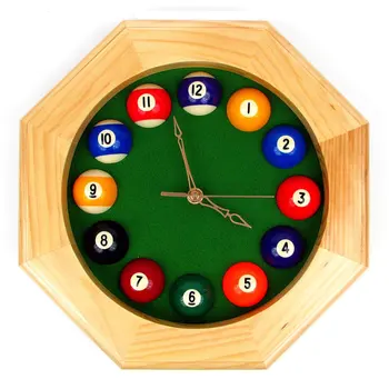 Oem Home Decoration 12 Inch Octagonal Wood Billiards Pool Room