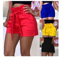 

Women's Solid Color Elastic Tie High Waist Culottes Casual Summer Shorts Coldker