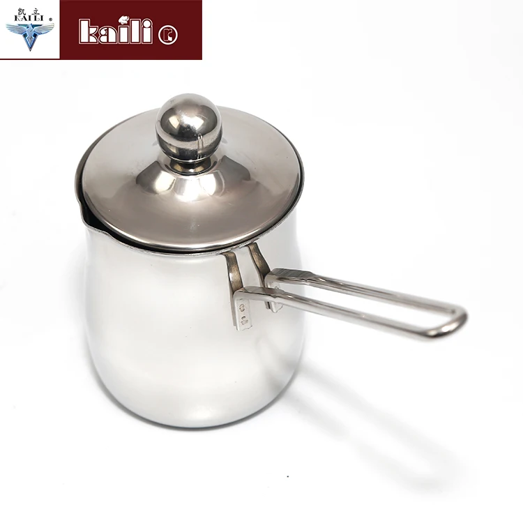 Wholesale Stainless Steel Milk Heating Cooking Pot Without Lid Coffee