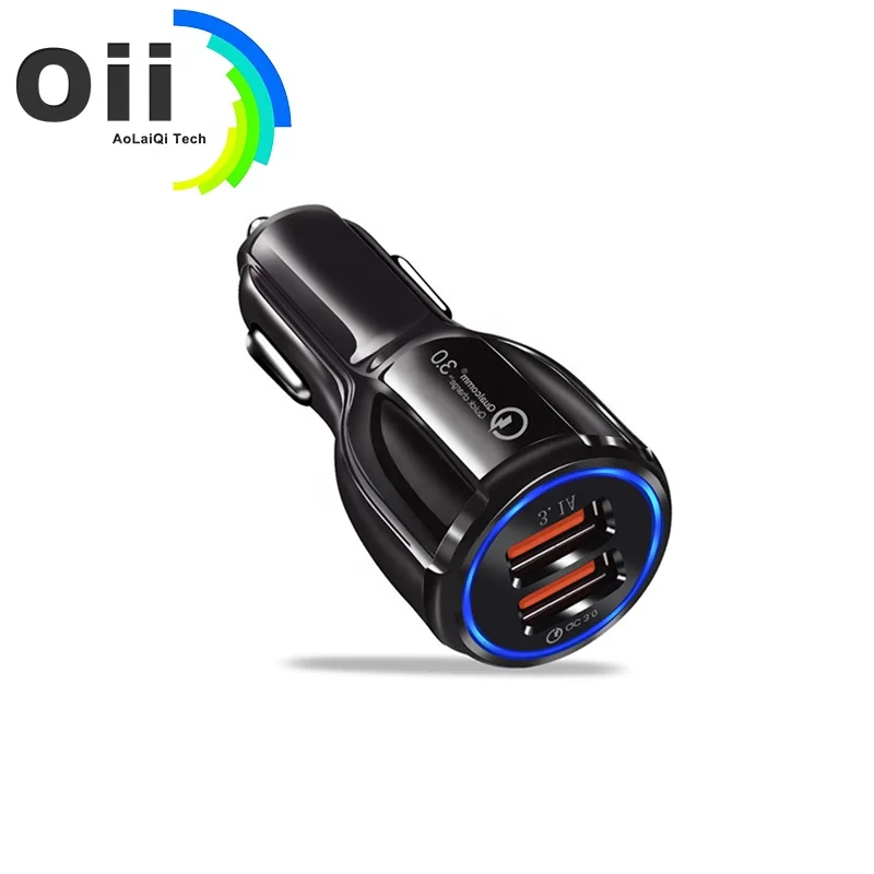 

2019 Universal High Quality Qualcomm Quick Charge QC 3.0 Technology Verification Fast Charging Car Charger, As picture