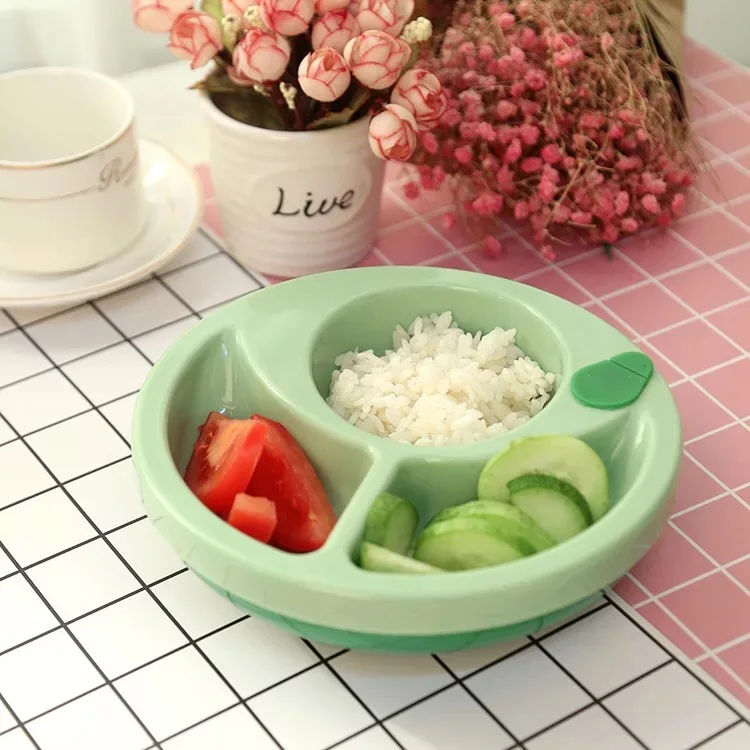 Bpa Free Eco Friendly Baby Feeding Plate Keep Food Warm Plate For Baby