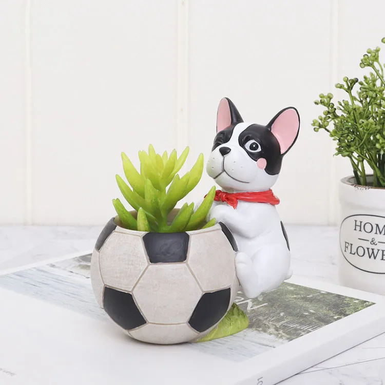 

Roogo Mini Animal Succulent Plant Pot Cute dogs Flower Planter Flowerpot Creative Design Home Decor Bonsai Pots, Assorted colors