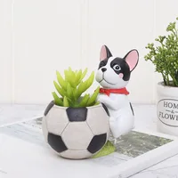 

Roogo Mini Animal Succulent Plant Pot Cute dogs Flower Planter Flowerpot Creative Design Home Decor Bonsai Pots