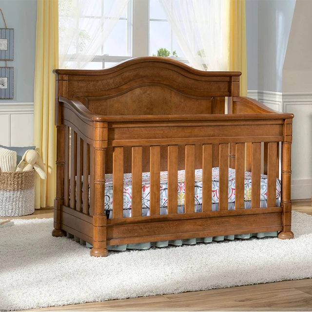 wooden baby bed