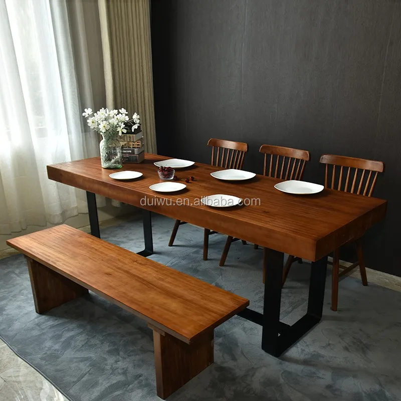 vintage wooden big size dining table