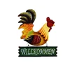 Home Decor Garden Statue Iron Handicraft Metal Rooster
