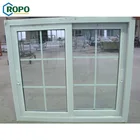 AGGA PVC/UPVC Janelas de Correr Com Design Da Grade De Vidro Grande
