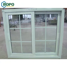 AGGA PVC/UPVC Janelas de Correr Com Design Da Grade De Vidro Grande