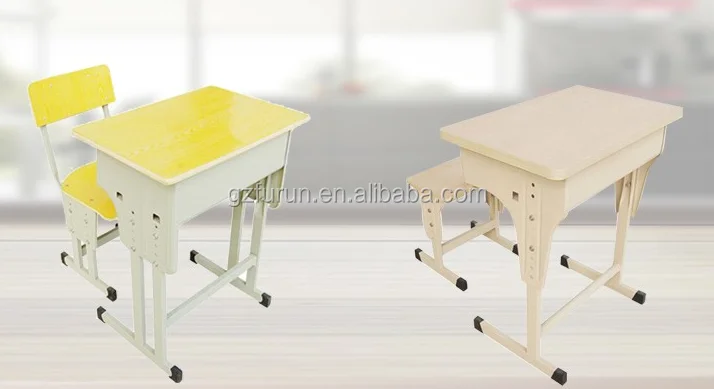 High Quality School Students Furniture Desk And Chair For Double