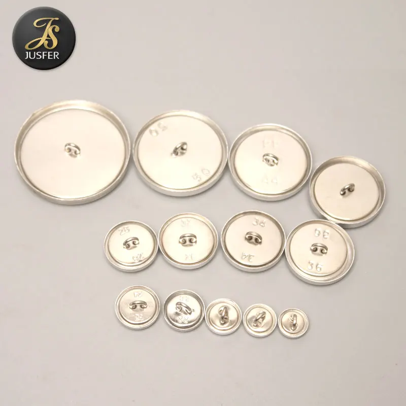 

Self covered aluminium shank button blank iron wire back combined Button, As your requirement