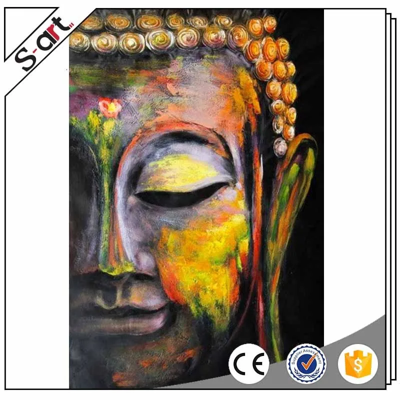 Pintura Abstracta De Cara De Buda Para Pared,Cuadros De Lienzo Para