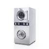 Laundry automatic double stack washing machine and dryer