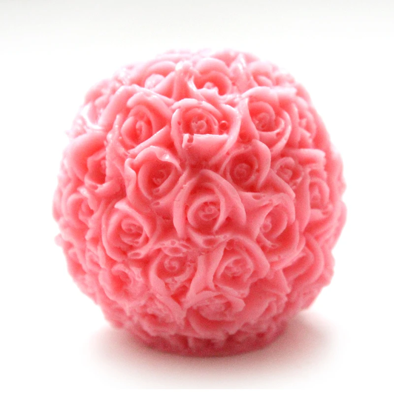 

Nicole Customized Handmade Rose Ball Shape Silicone Craft Soap Mold