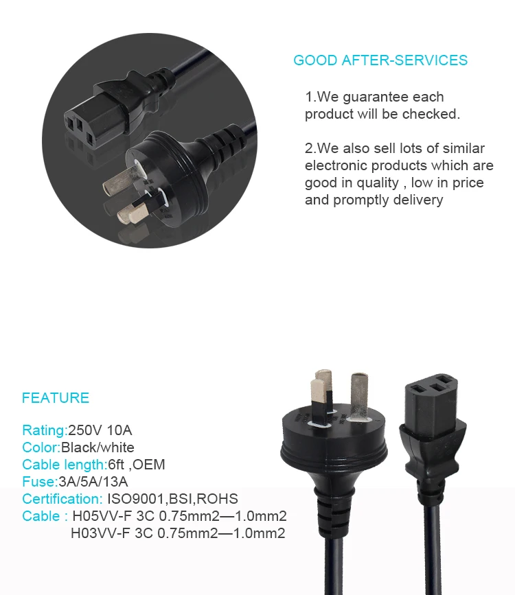 saa power cord