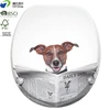 Jell Group Colorful Dog Reading Bathroom Fitting Easy Bidet Cover MDF Toilet Seat