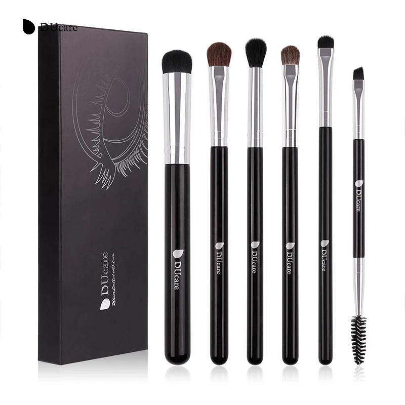 

Ducare DF0601 black with paper gift box eye shadow brush set, Black or can be customized