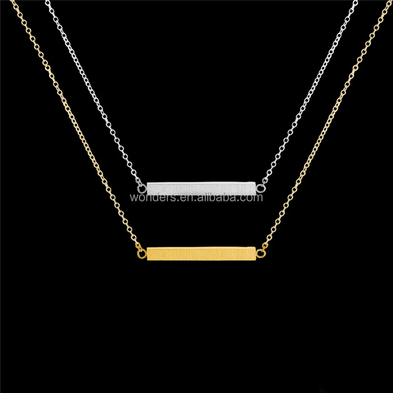 

Engrave Bar Stainless Steel Pendant Necklace Jewellery