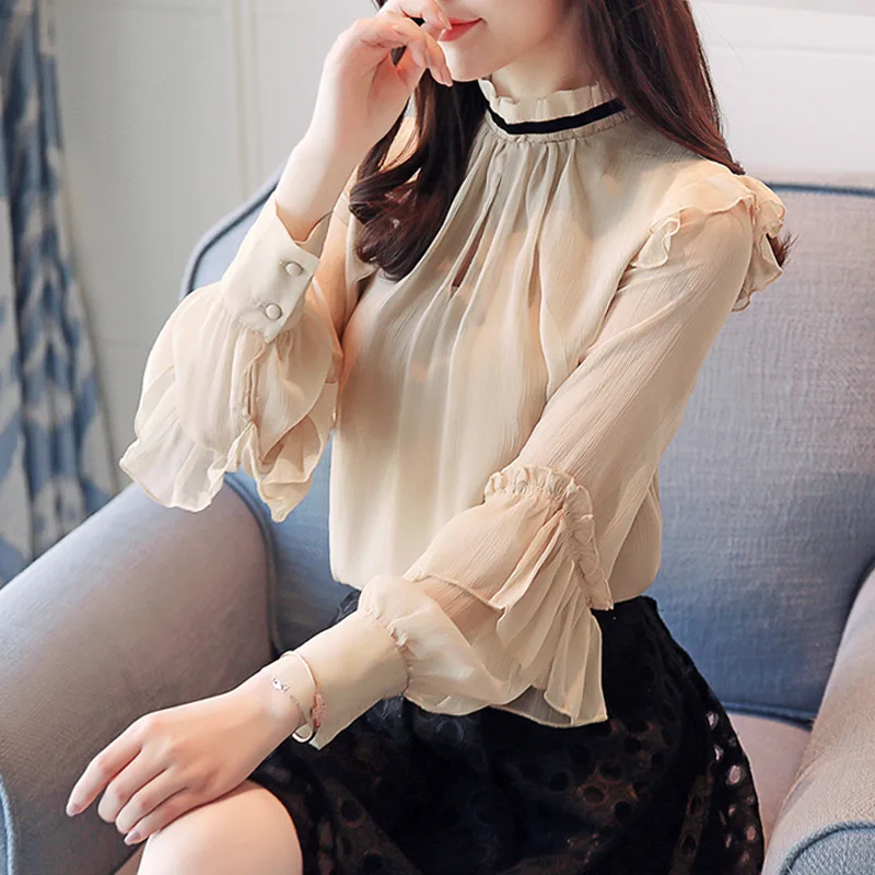 

Lotus leaf New Women's Tops Fashion Women Summer Chiffon Blouse Plus Size Sleeveless Casual Shirt Blouse