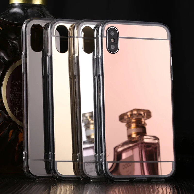 Electroplating Mirror Surface TPU Phone Protection Case for Phone xs  xsmax