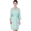 805 Personalized New Development Solid Lace Bridal Robe Kimono