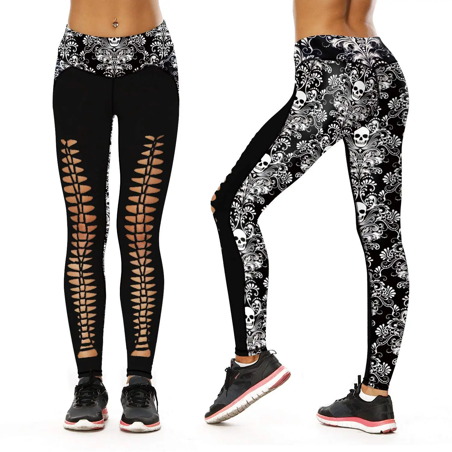 Dawdyfu Sexy Women Digital Print Galaxy Legging Running Yoga Pants (Large, Black)