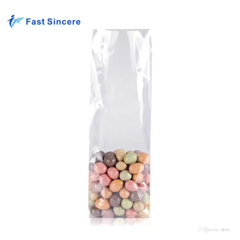 
Cheap Plastic Side Gusset Printing Opp Square Bottom Candy Package Bag 