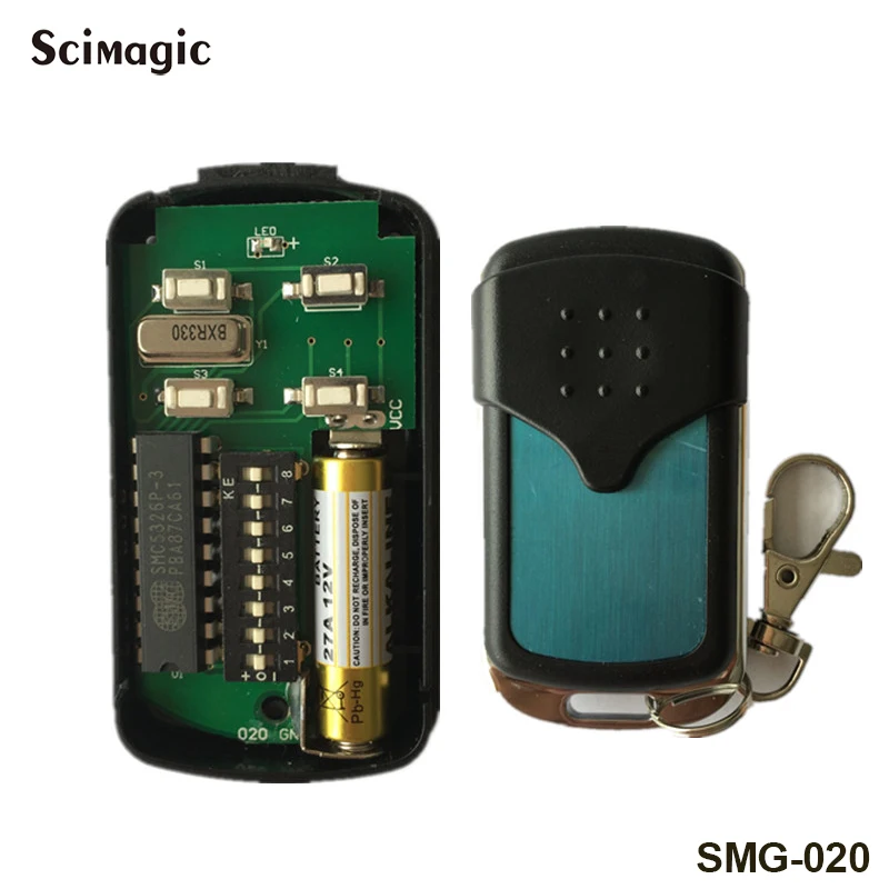 

SMG-020 Malaysia Singapore 5326 330mhz/433mhz 8 dip switch auto gate remote control, White