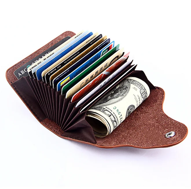 

High Quality Pu Leather leather ID Business Card Holder, 6colors