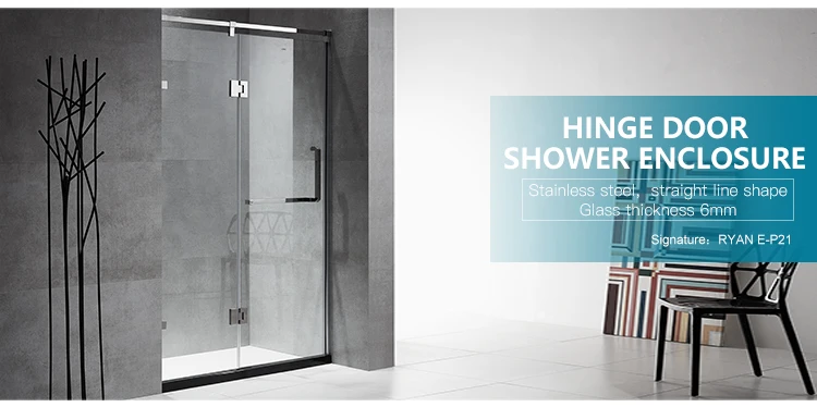 Enclosed Glass Door Portable Bathroom With Hinge Swing Door Of Easy