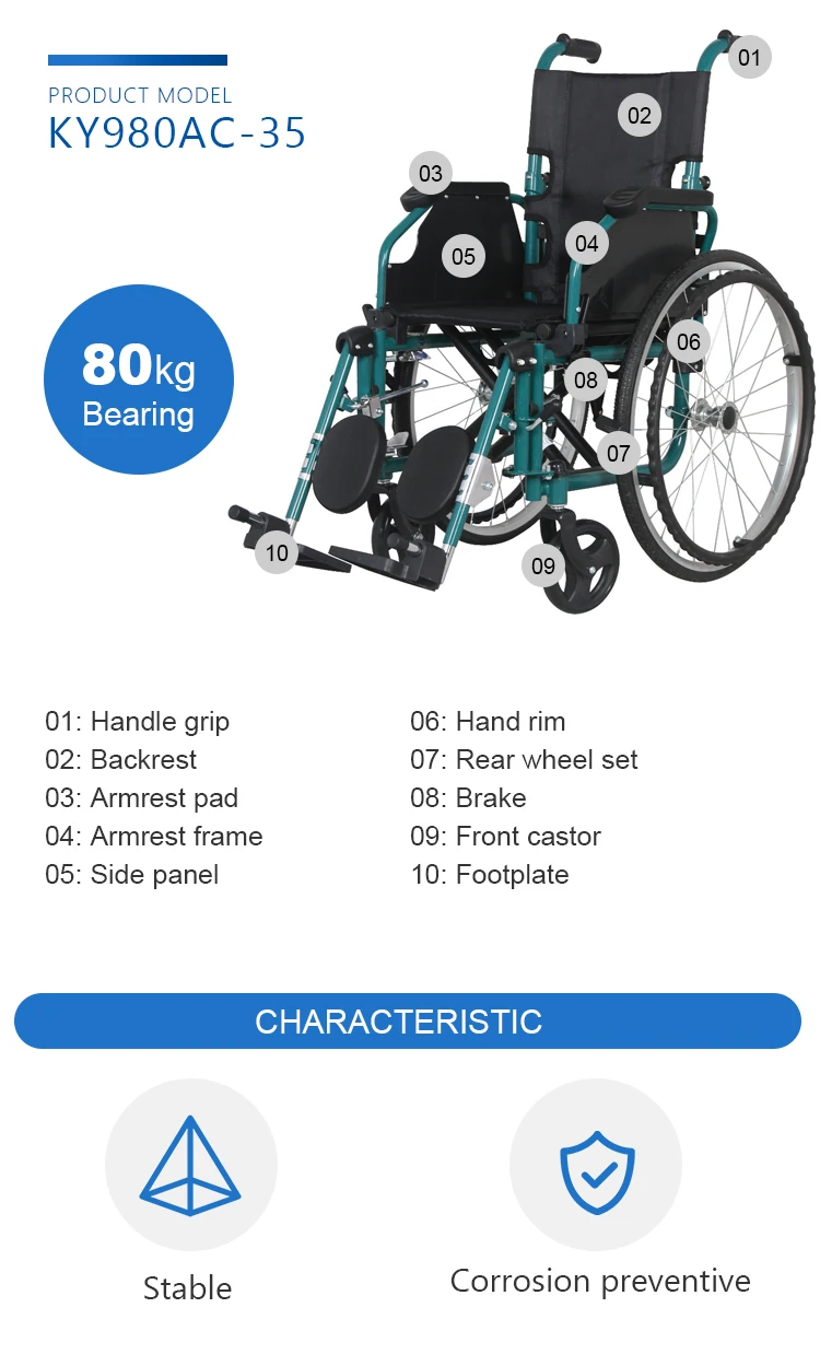 Elevating Footrest Foldable Backrest Steel Child Wheelchairs For 3 4 5