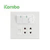 Thailand Dimmer Pushi Switch 2 Gang Lighting Indicated Wall Switch And 2 Gang 2 Pin Wall socket And 1 Gang TV/LAN/TEL Plug