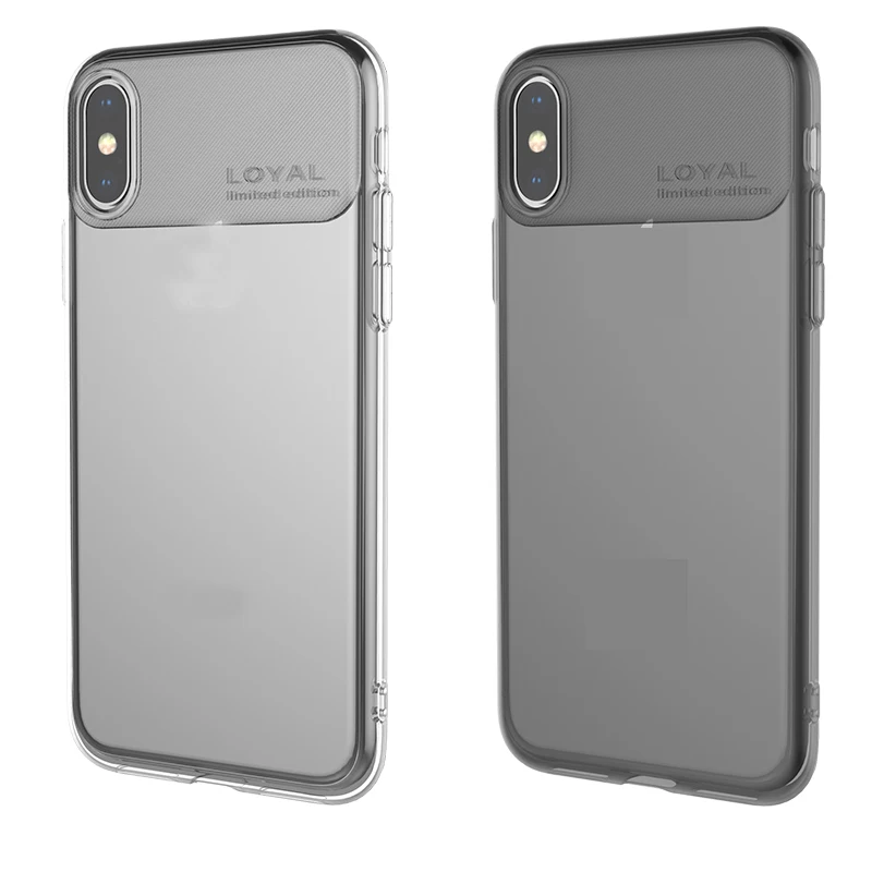 

HOCO Clear Soft TPU Transparent Protective for iPhoneX XS Xr XS max Mobile Case Covers, Black/transparent