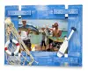Ocean Blue Wood Background Beach Picture Frame with Sea Shells